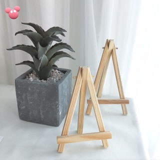 Mobile Phone Stand Small Easel Pine Wood Creative Decoration Mini Triangle Pine Bracket Ornament TD