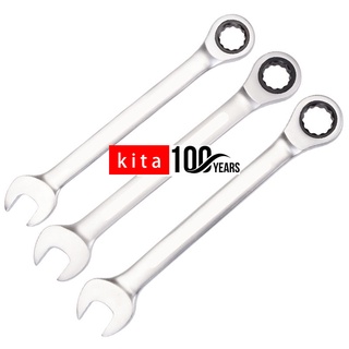 WEI-LUONG Tools Chrome Vanadium Ring Double Head Ratchet Wrench Reversible 8-9-10-12-13-14-15-16-17-18-19mm Ratchet Combination Spanner Set Wrench Color : 12 14 