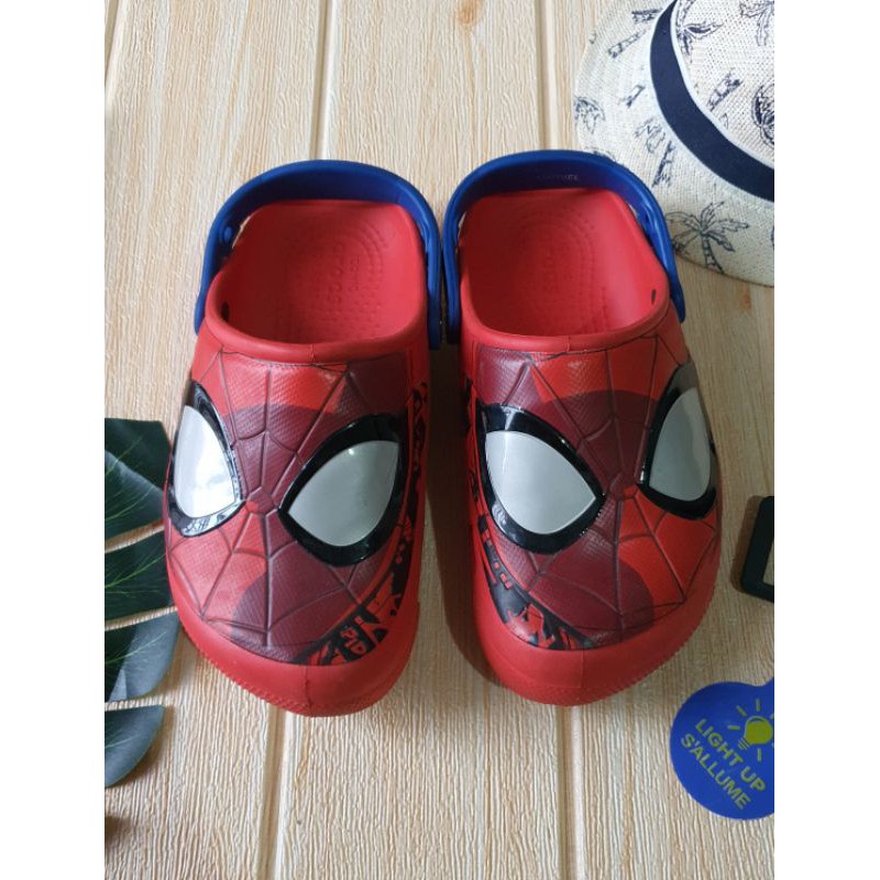 spiderman light up crocs