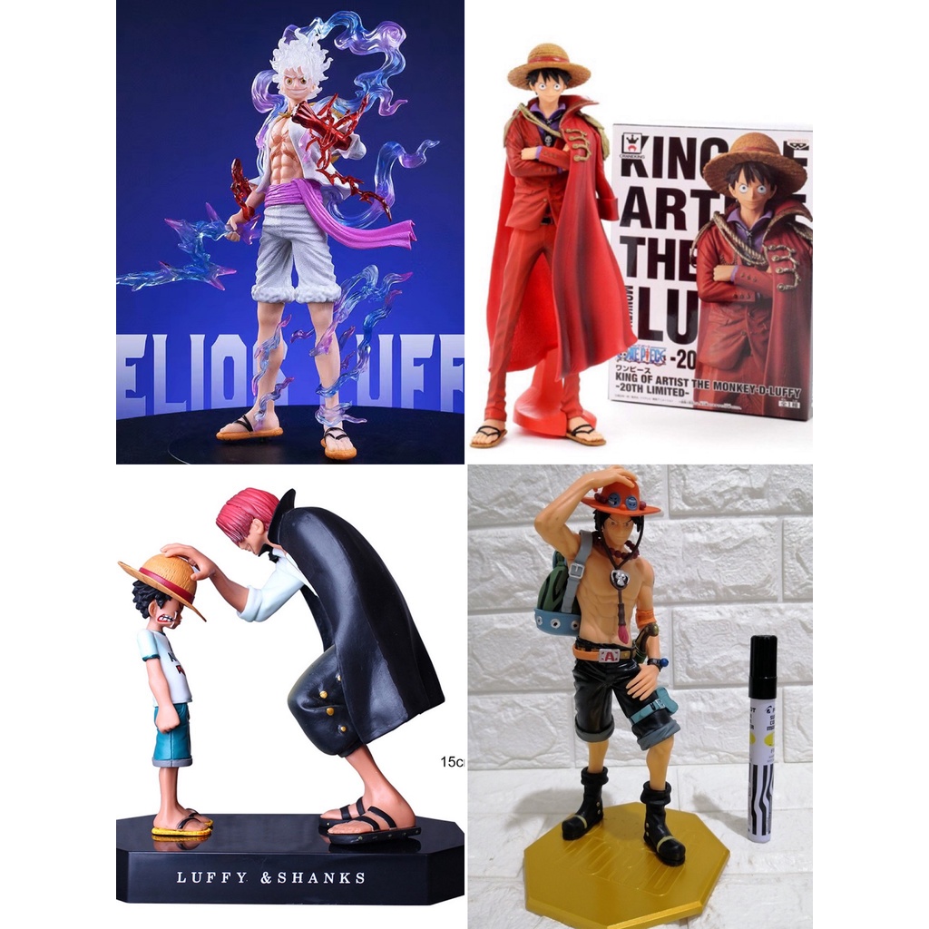 Toy One Piece 20th Anniversary Blue Luffy Zoro Sanji Nami Robin Action