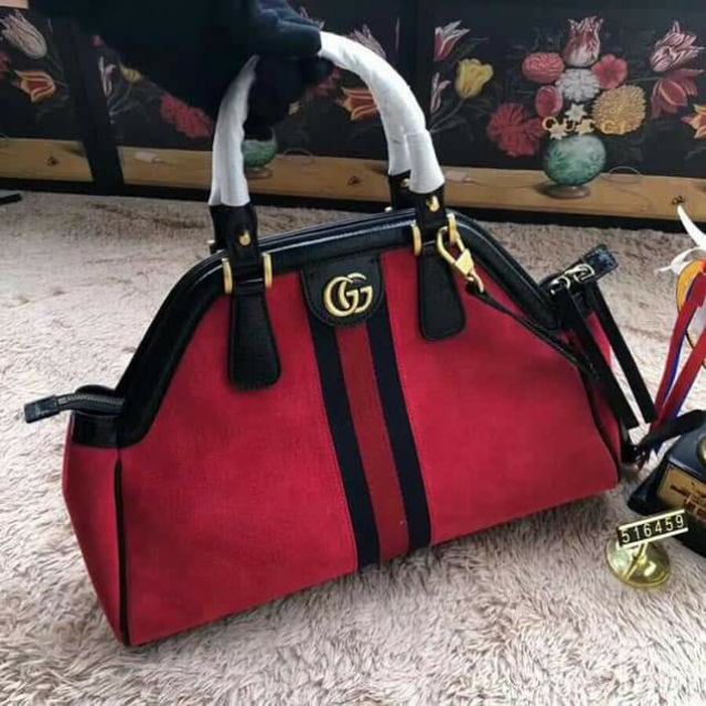 gucci handbag suede