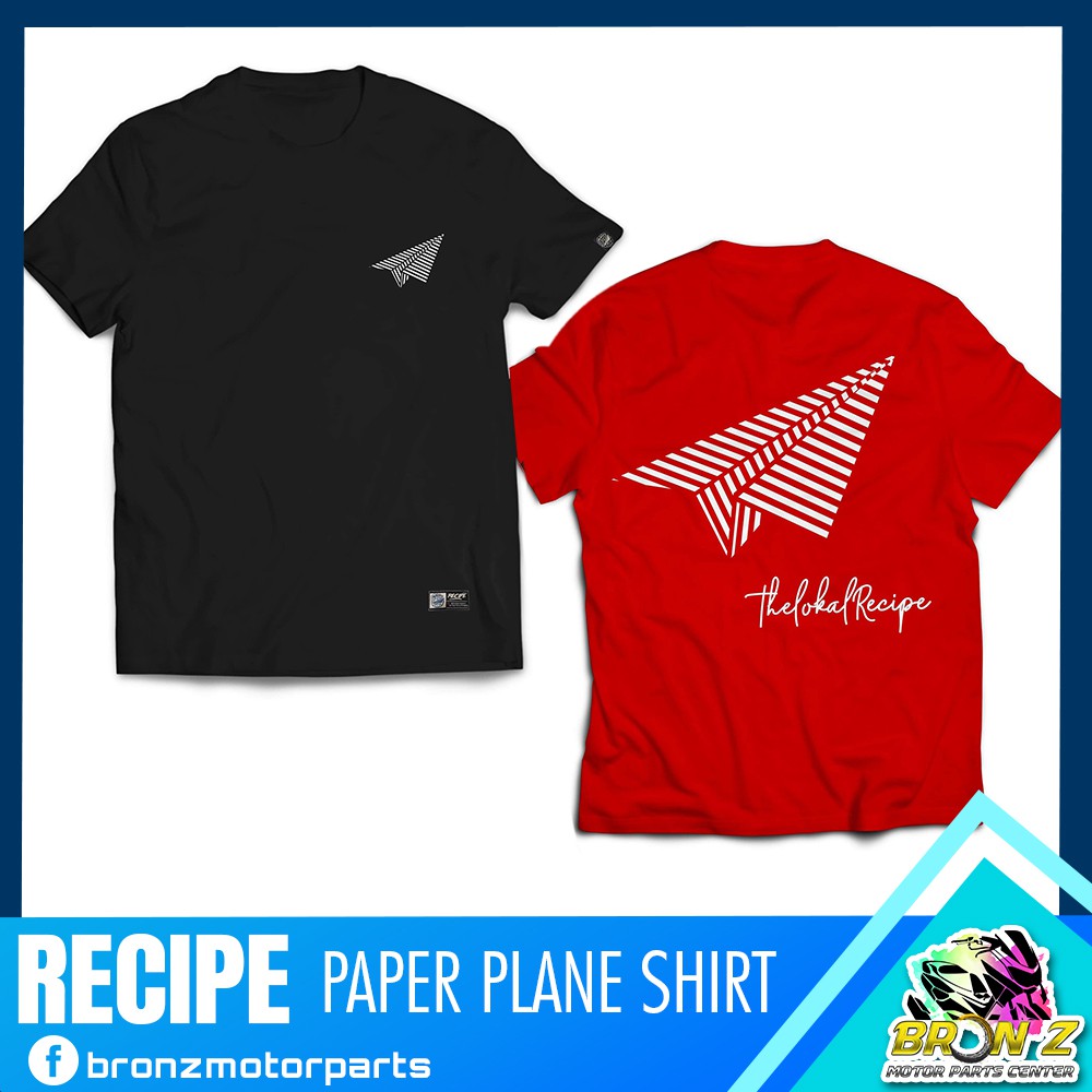 Original The Lokal  Recipe  Shirt Fully Embroid Paper Plane 