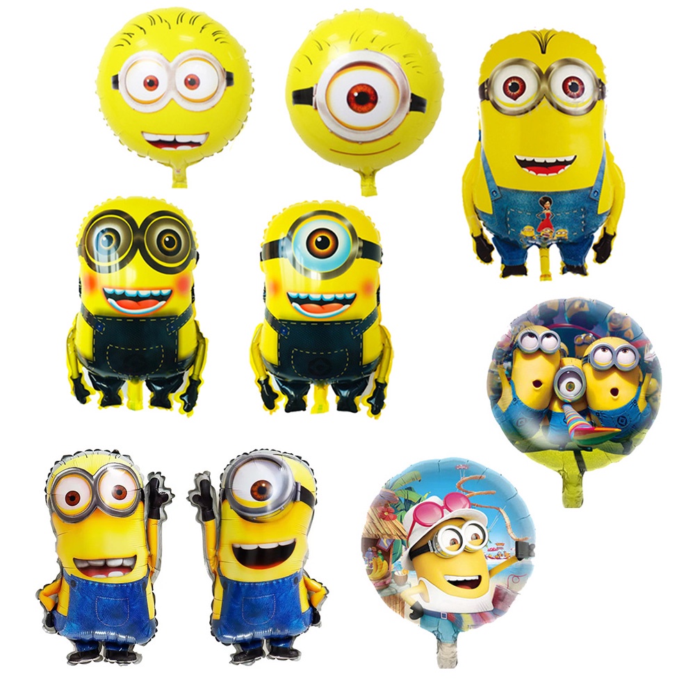 New Minions Kevin Film Balloon Cartoon Balloons Round Balloons Cartoon ...