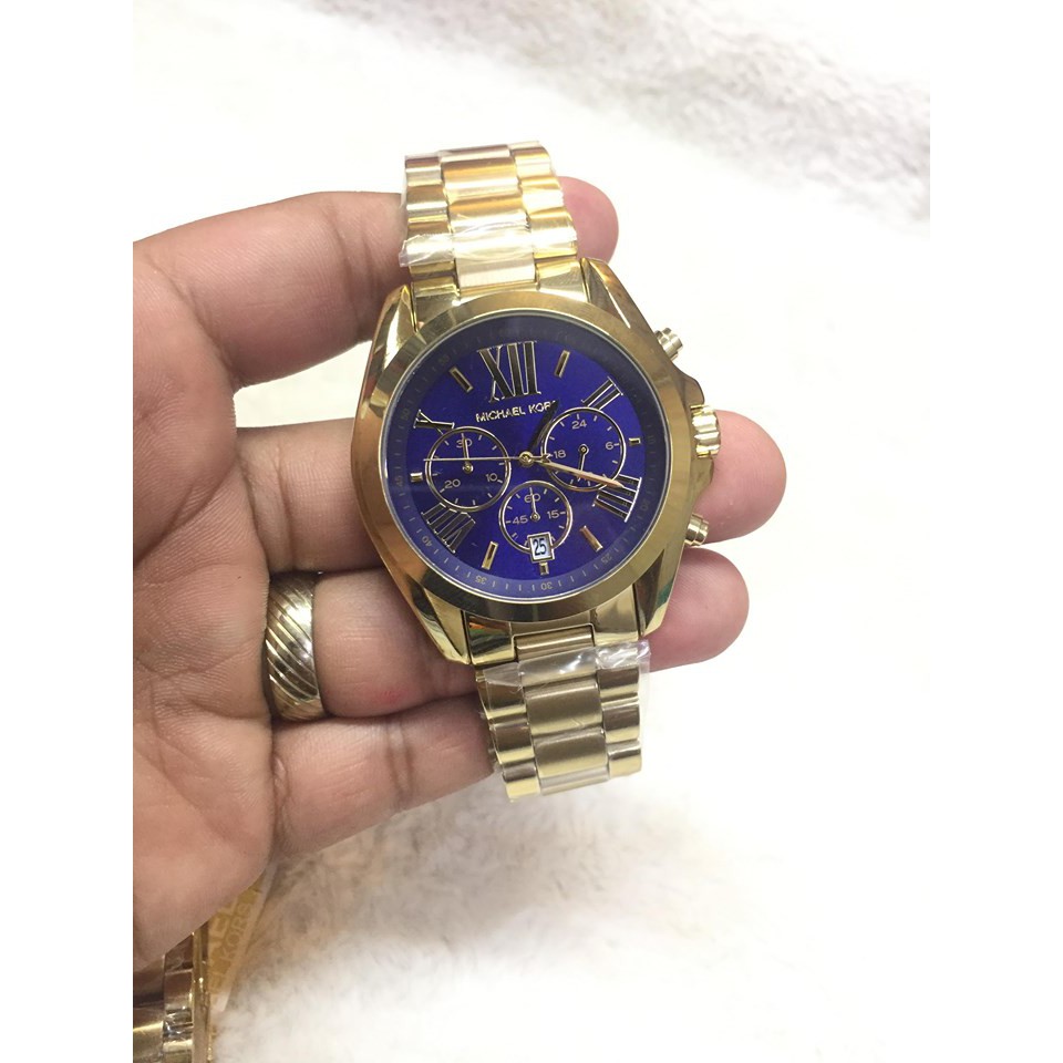 MK watch Bradshaw GOLD BLUE Michael watch | Shopee Philippines