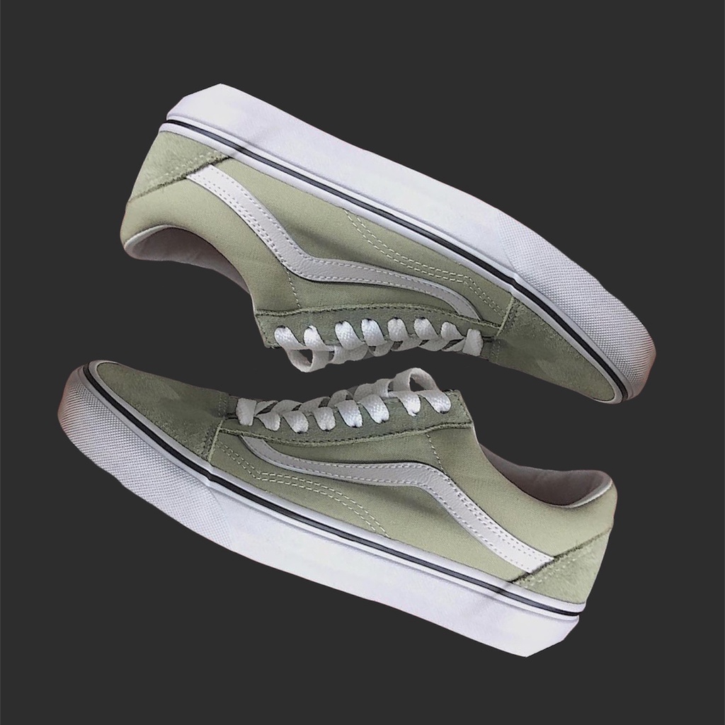 sage green old skool vans