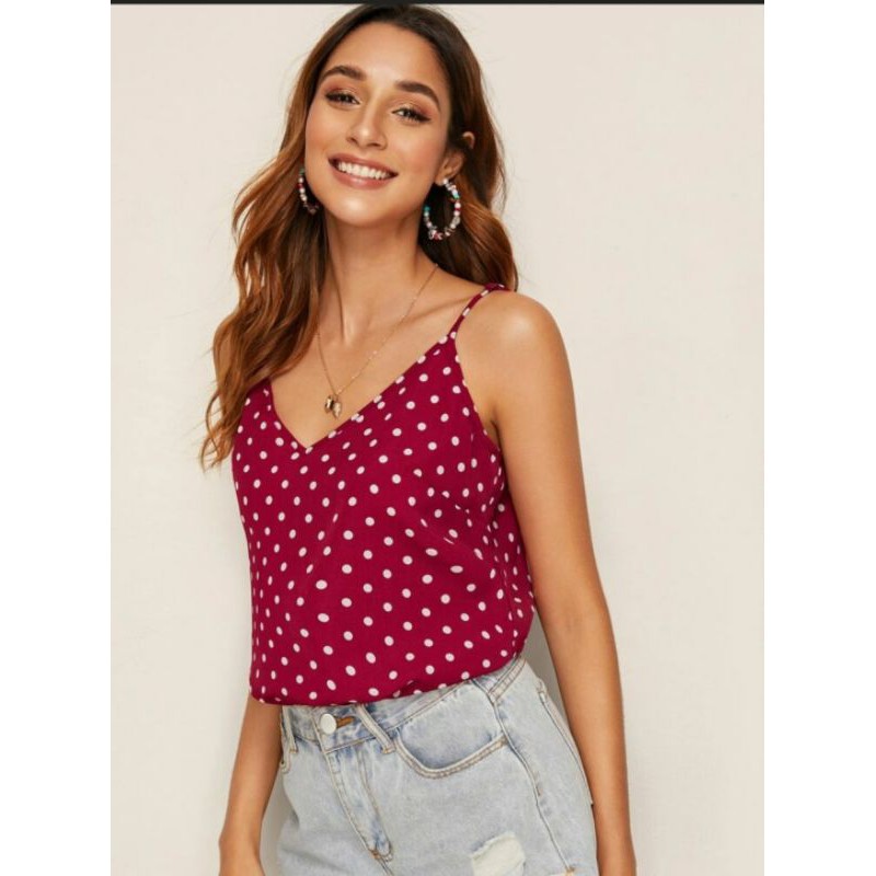 polka dot cami top