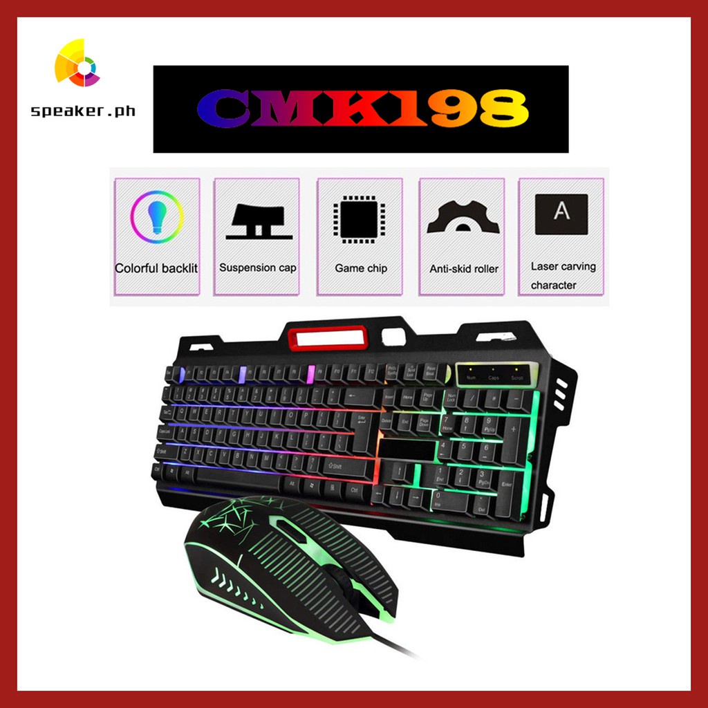 KEYBOARD Colorful LED USB Wired Computer Laptop Gaming Keyboard And