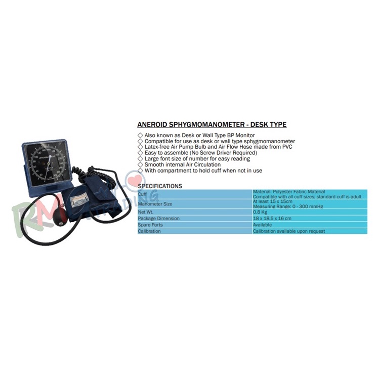 ANEROID SPHYGMOMANOMETER DESK TYPE Shopee Philippines