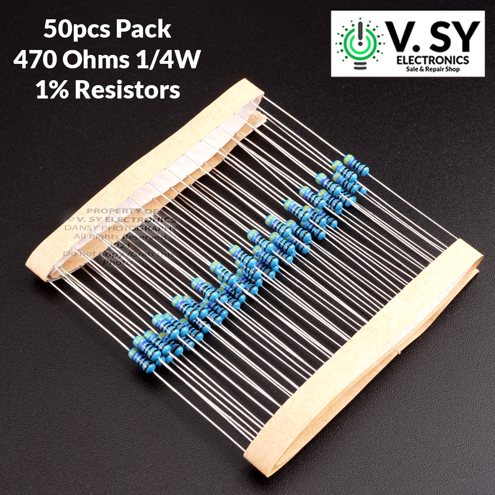10PCS Metal Film Resistor /-1% 3W Watt 470 ohm 470ohm 470R 