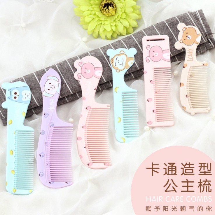 Cute cartoon comb hair comb anti-static girl Korean princess comb ...