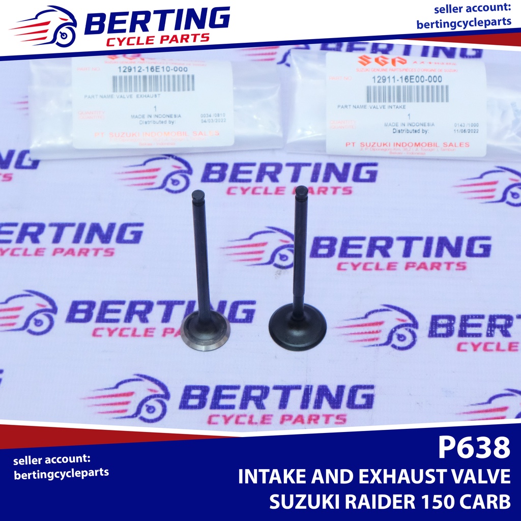 SGP INTAKE EXHAUST VALVE Suzuki Raider 150 Carb Raider 125 Genuine