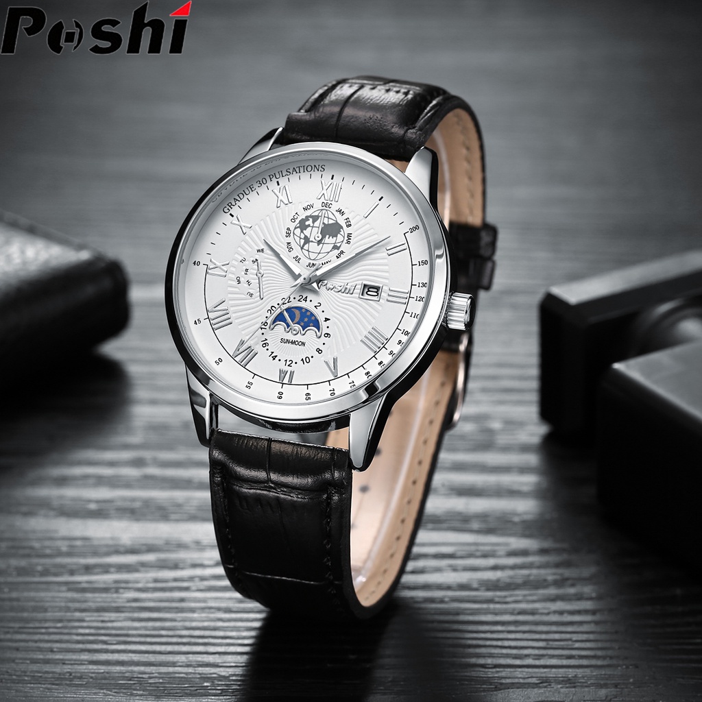 POSHI Waterproof Men Watch Sports Style Luxury Brand Original Quartz ...