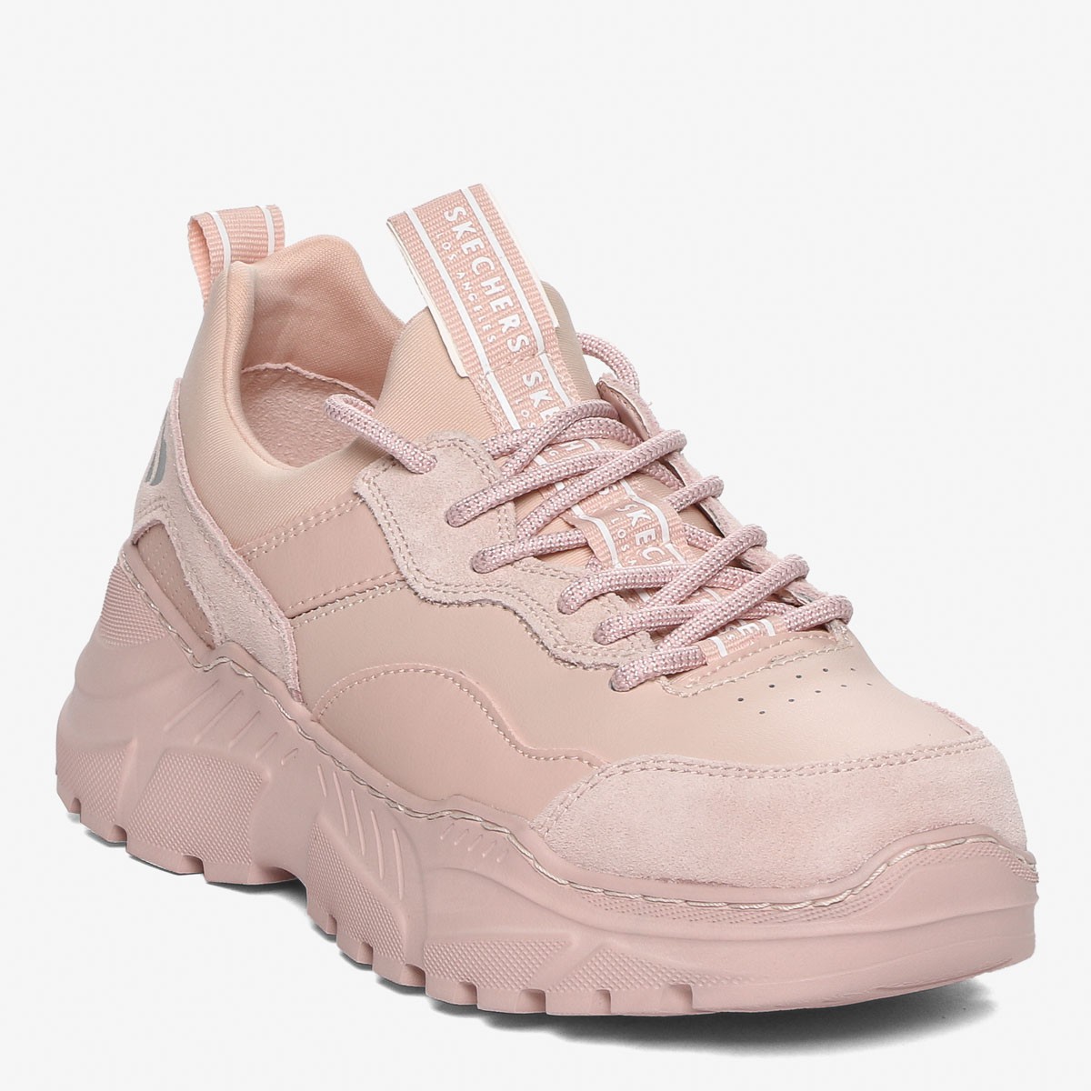 light pink chunky sneakers