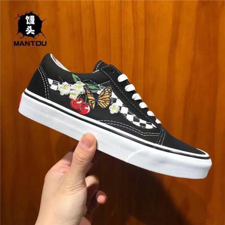 vans with cherry and butterfly