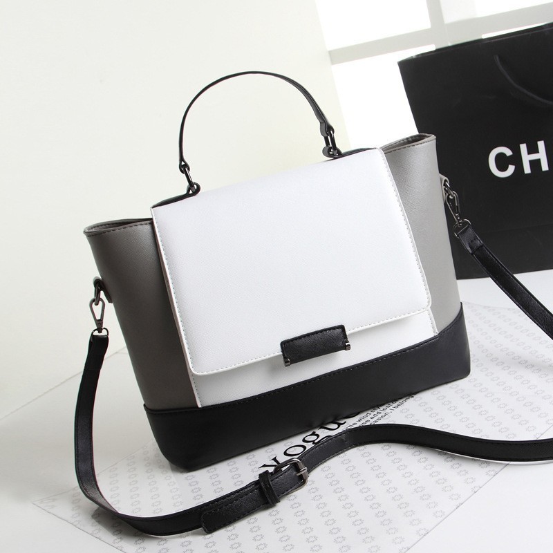 black and white sling bag