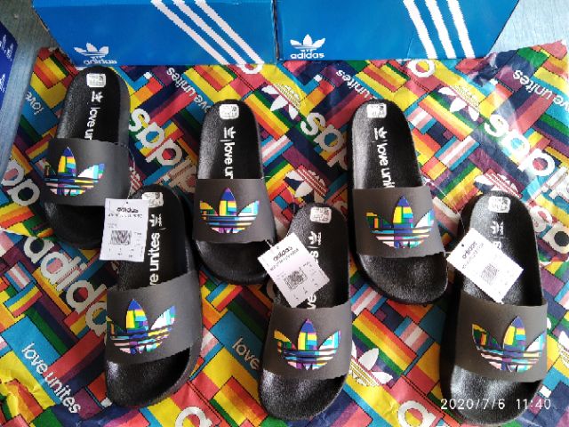 love unites adidas slides