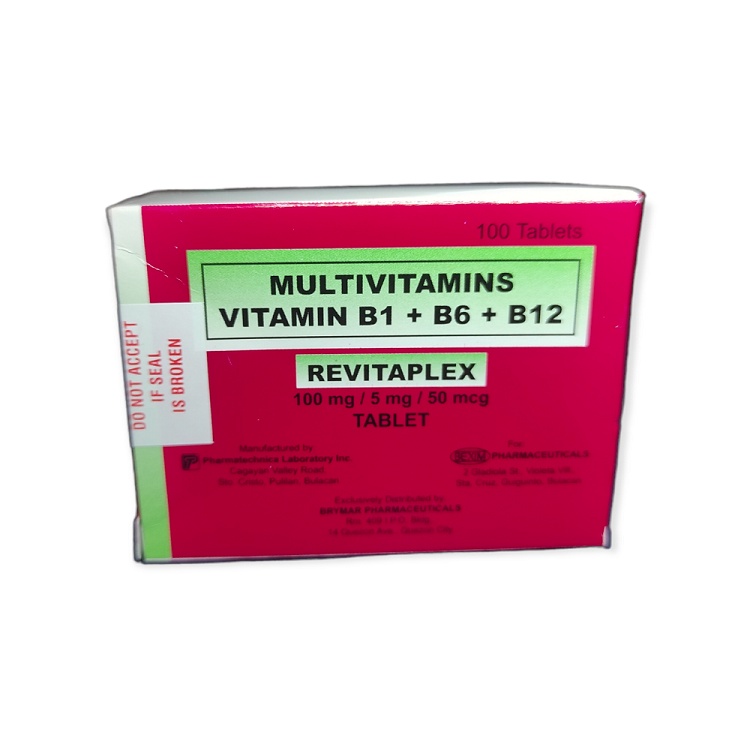 Vitamin B Complex (B1+B6+B12) REVITAPLEX 100 Tablets Shopee Philippines