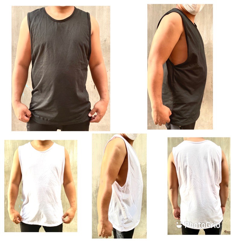MENS BIG SIZE MUSCLE SANDO CAN FIT FROM MEDIUM TO XXL | Shopee Philippines