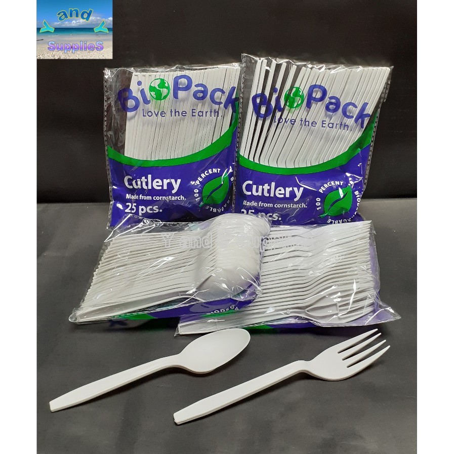 Cornstarch Biodegradable spoon, fork, Spork Disposable