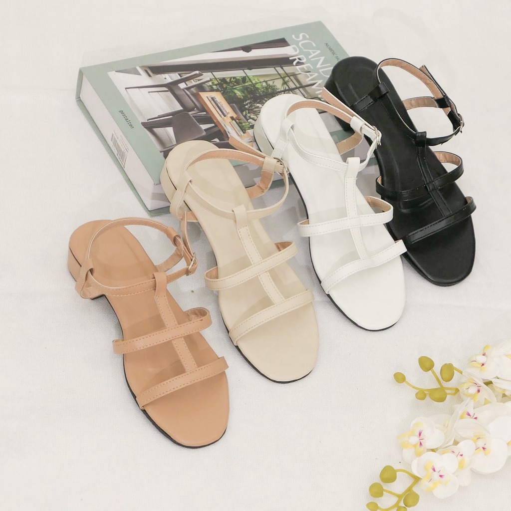 Kimi Footwear Eloisa 1 inch Comfy Heels Sandals | Shopee Philippines