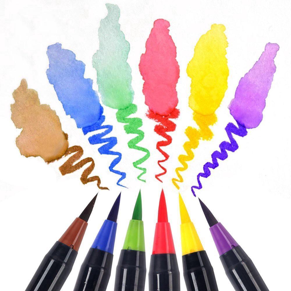 20 Colors/Lot Set Professional Watercolor Painting Soft Brush Pen
