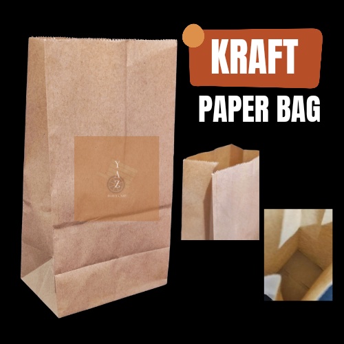 Kraft Paper Bag / Supot Bag / Take out Paper Bag 25pcs (55-65gsm ...