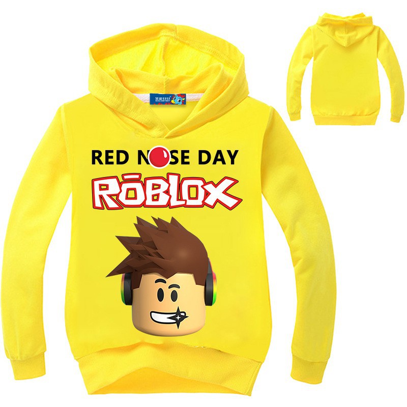 Baby Clothes Kids Girls Boys Hoodie Roblox Red Nose Day Long Sleeve Sweatshirt Shopee Philippines - 6 red boys girls kids roblox cotton hooded long sleeve