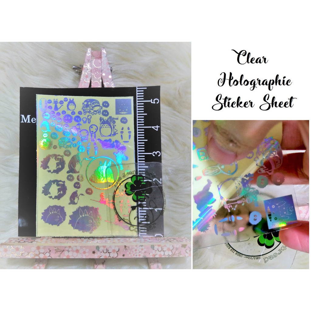 transparent holographic sticker paper