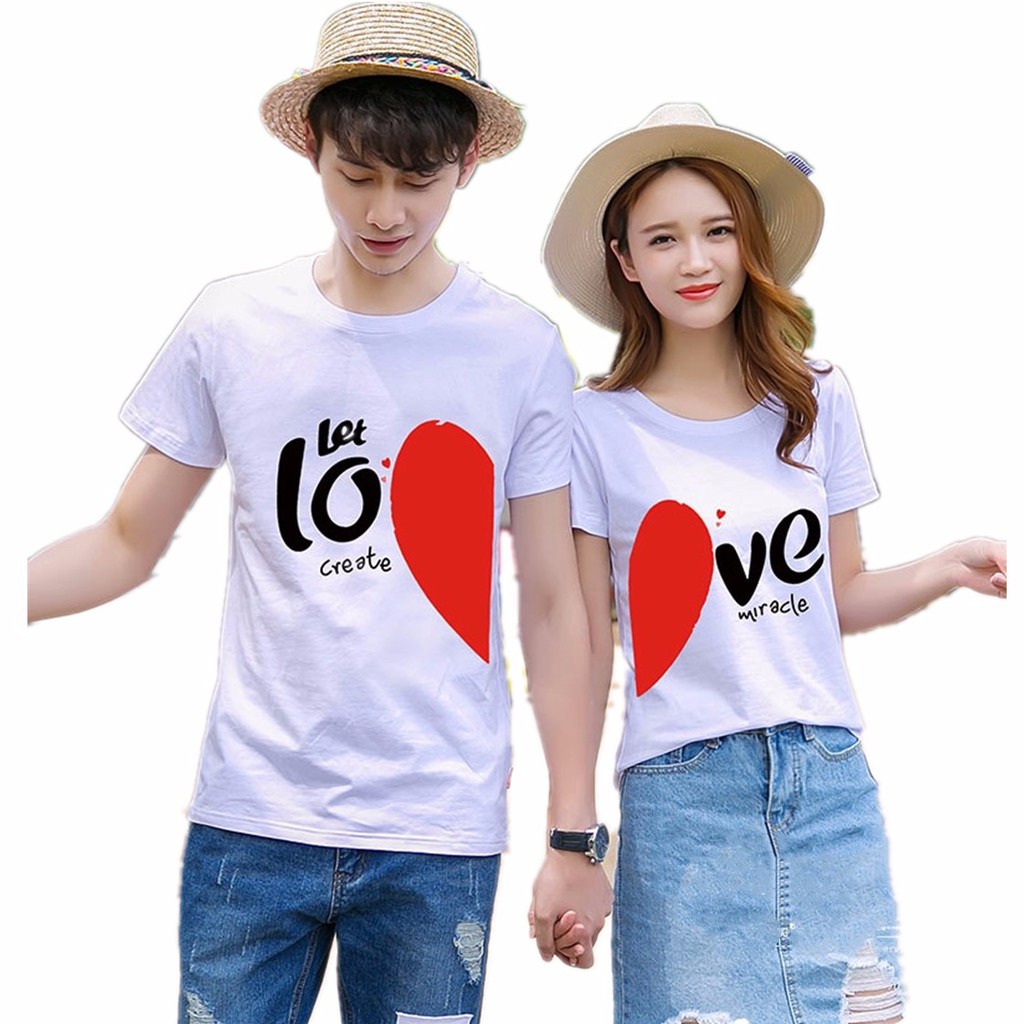 red couple shirts