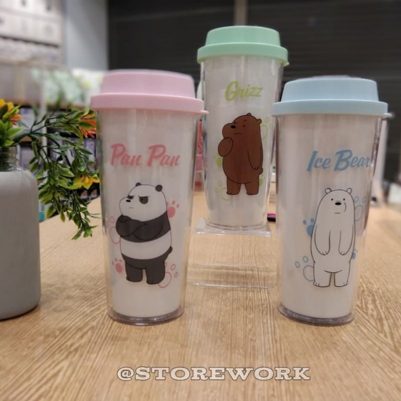Miniso Tumbler Bottle Drinking Plastic We Bare Bears Shopee Philippines