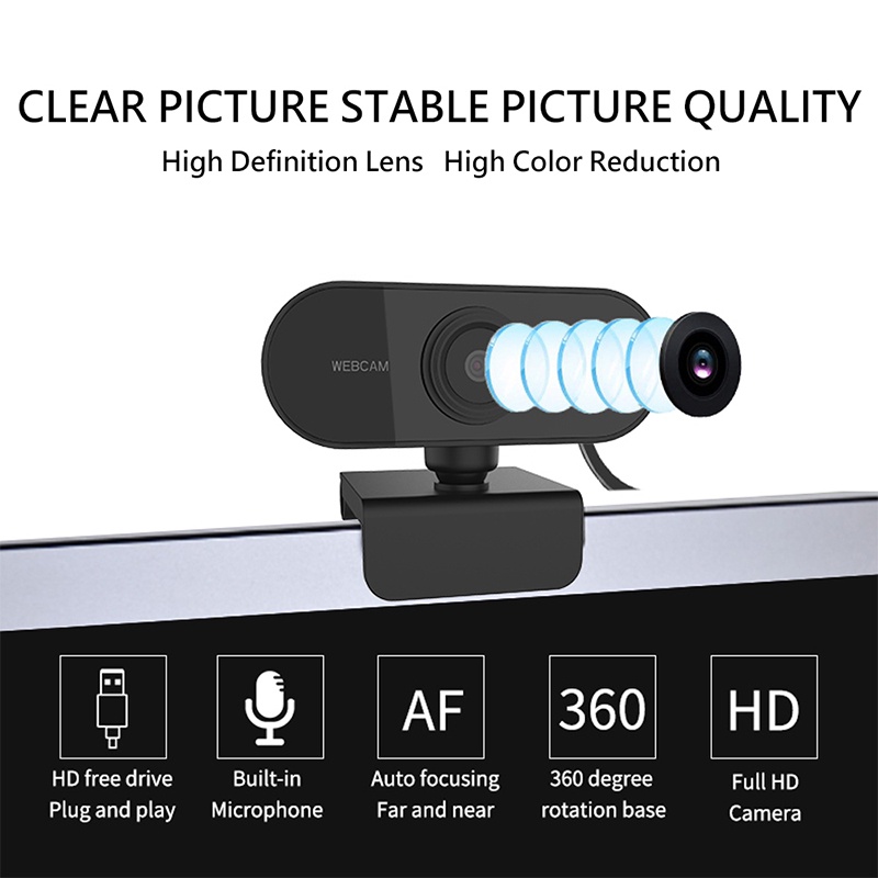 cam Full HD 1080P Mini Camera With Microphone USB Plug And Play 