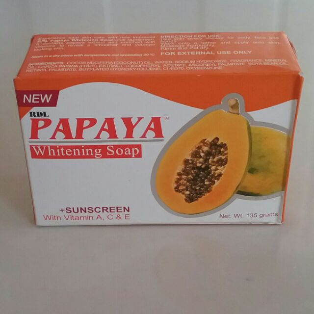 NEW RDL PAPAYA whitening SOAP | Shopee 