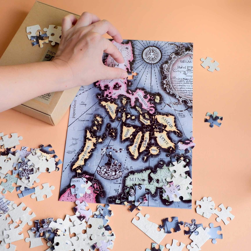 Papemelroti Vintage Philippine Map Jigsaw Puzzle BI^ Shopee Philippines