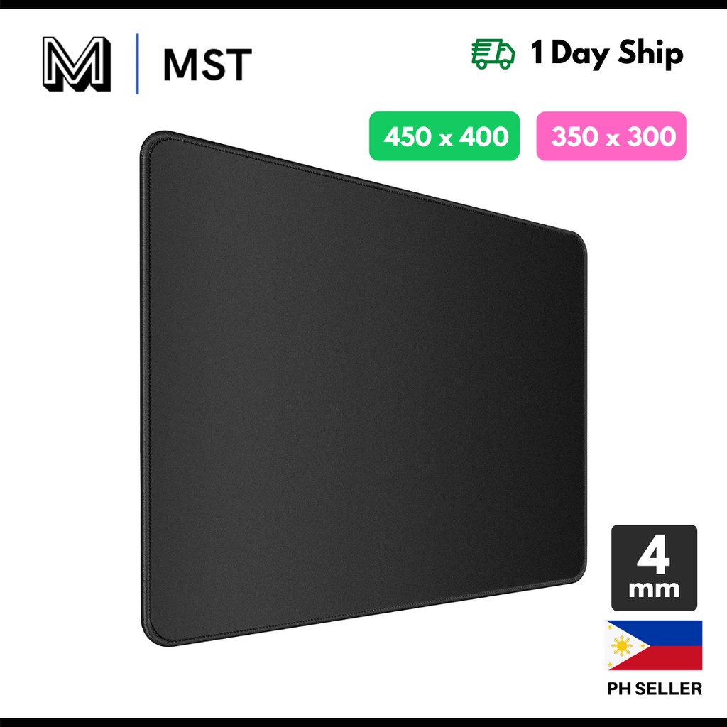 450x400 Large Black Gaming Mousepad 350x300 Mat 4mm with Premium ...