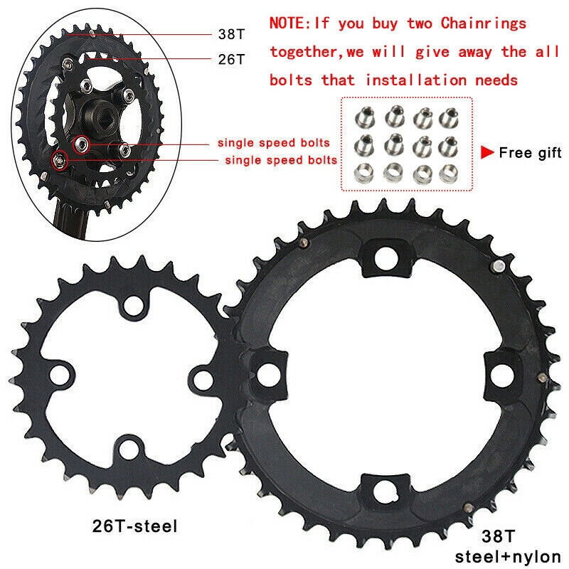 104bcd 64bcdバイクギアt自転車チェーンホイール910スピードバイクプレートダブルトリプルクラン 超格安価格