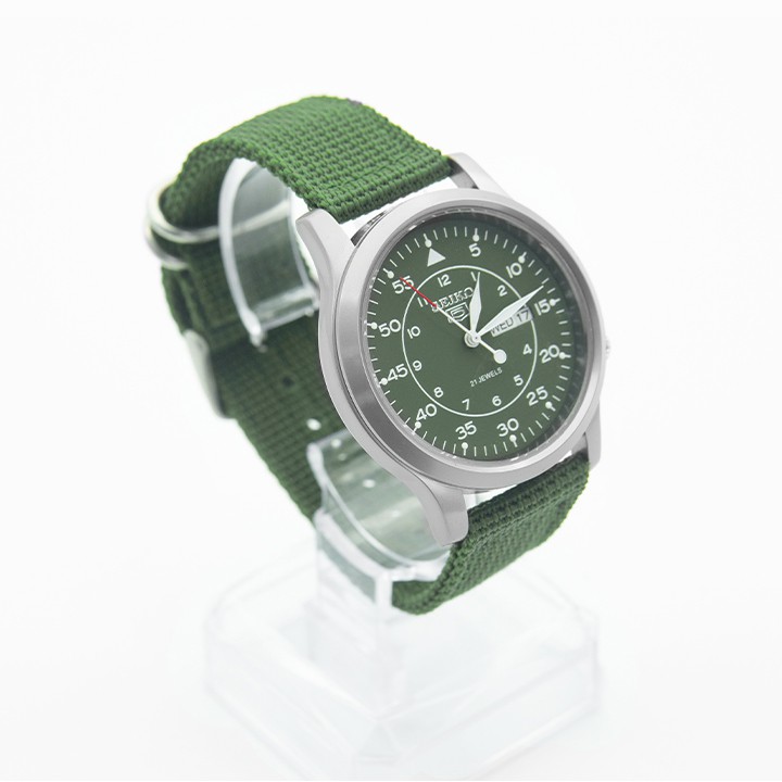 VOUCHER 100P) SEI KO 5 Japan Green Army Dial Case Fabric Strap Stainless  Steel Waterproof Class A | Shopee Philippines