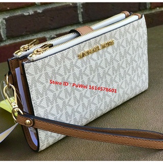 Authentic Michael Kors Wallet Ladies Double Zip Phone Wristlet Leather Wallet MK wallet for women #2