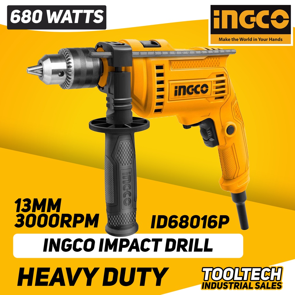 INGCO Impact Drill 680w ID68016P *TBROZ TOOLSTOP* | Shopee Philippines