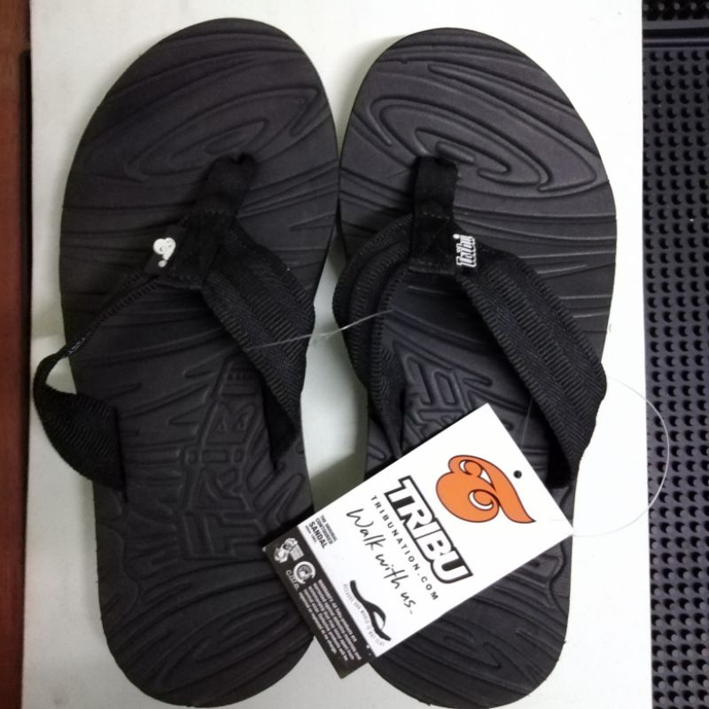 Original Tribu slippers sandals Yakan pure black | Shopee Philippines