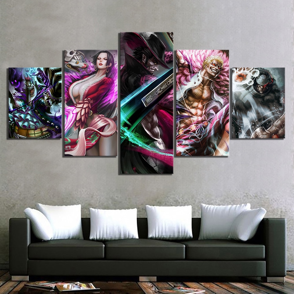 Modular Pictures Home Decor 5 Panel ONE PIECE WARLORD SHICHIBUKAI Anime  Wall Art Modern Canvas Prints Painting Poster Bedroom | Shopee Philippines