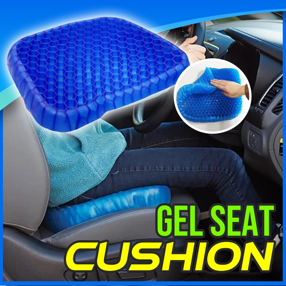 Gel Seat Cushion-Breathable Honeycomb Design seat Cushion with Non-Slip Cover,Sciatica Pillow for Sitting,Gel Cushion seat pad for Office Chair Home Cars Wheelchair 