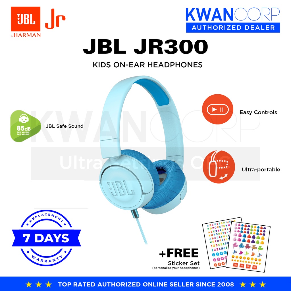 JBL JR300 BLUE KIDS ONEAR HEADPHONES KWANCORP Shopee Philippines