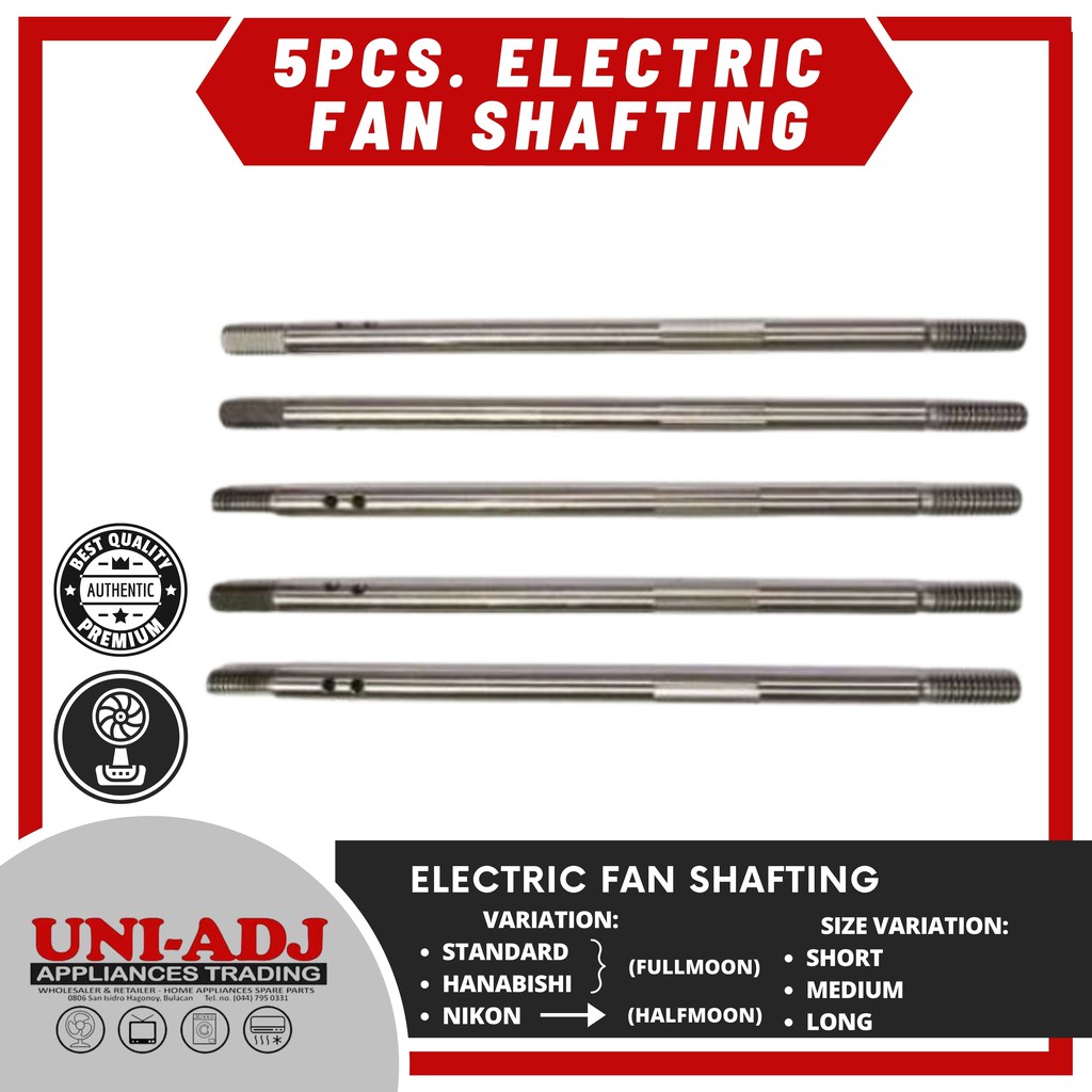 5pcs. ELECTRIC FAN SHAFTING (HANABISHI/STANDARD/NIKON) Shopee Philippines