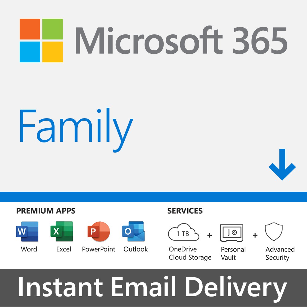 Microsoft 365 Family 1 Year Subscription Instant Delivery Shopee Philippines