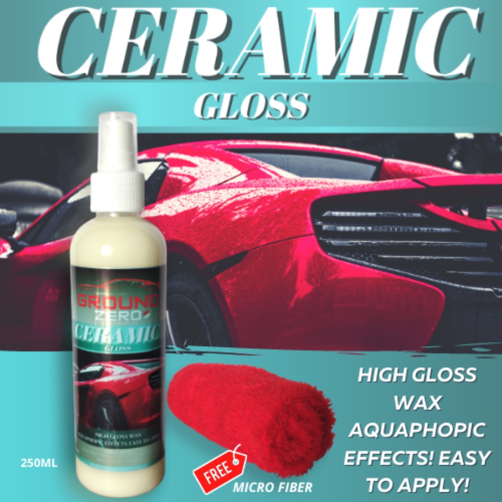 Ground Zero Ceramic Gloss Wax Hydrophobic Wax for Car Body Wax 250ml 
