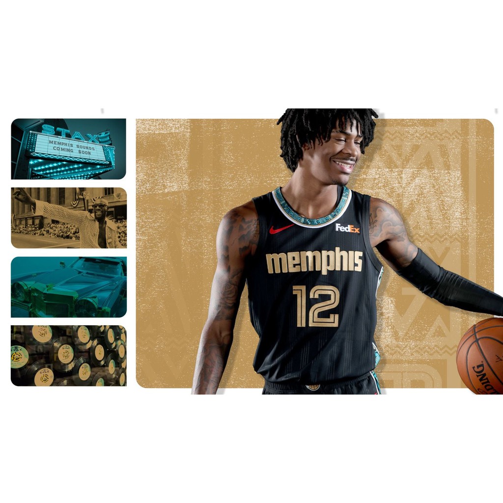 Men's Memphis Grizzlies 12 Ja Morant Teal 75th Season Classic Jersey