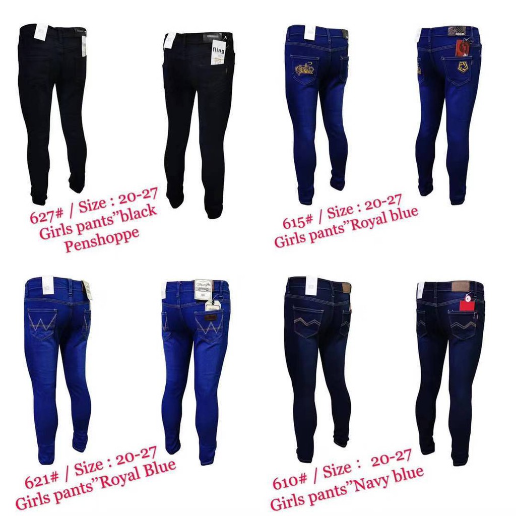 navy blue jeans girl