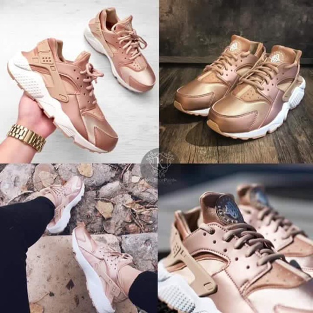 nike rose gold huaraches