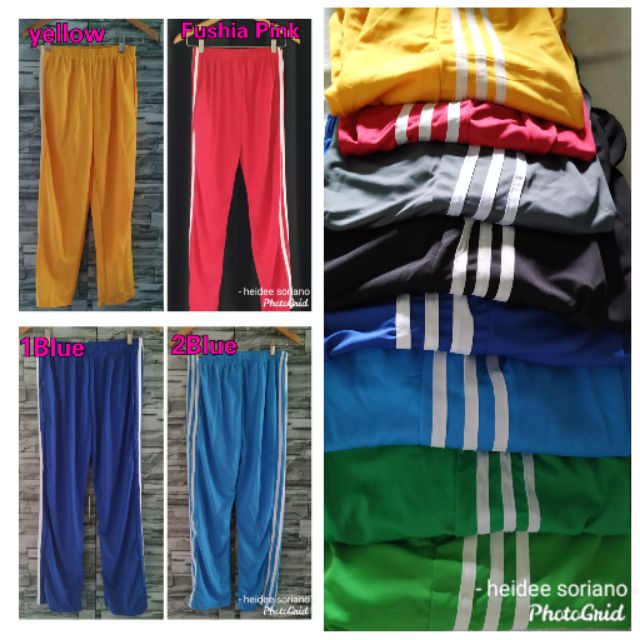 blue and yellow track pants