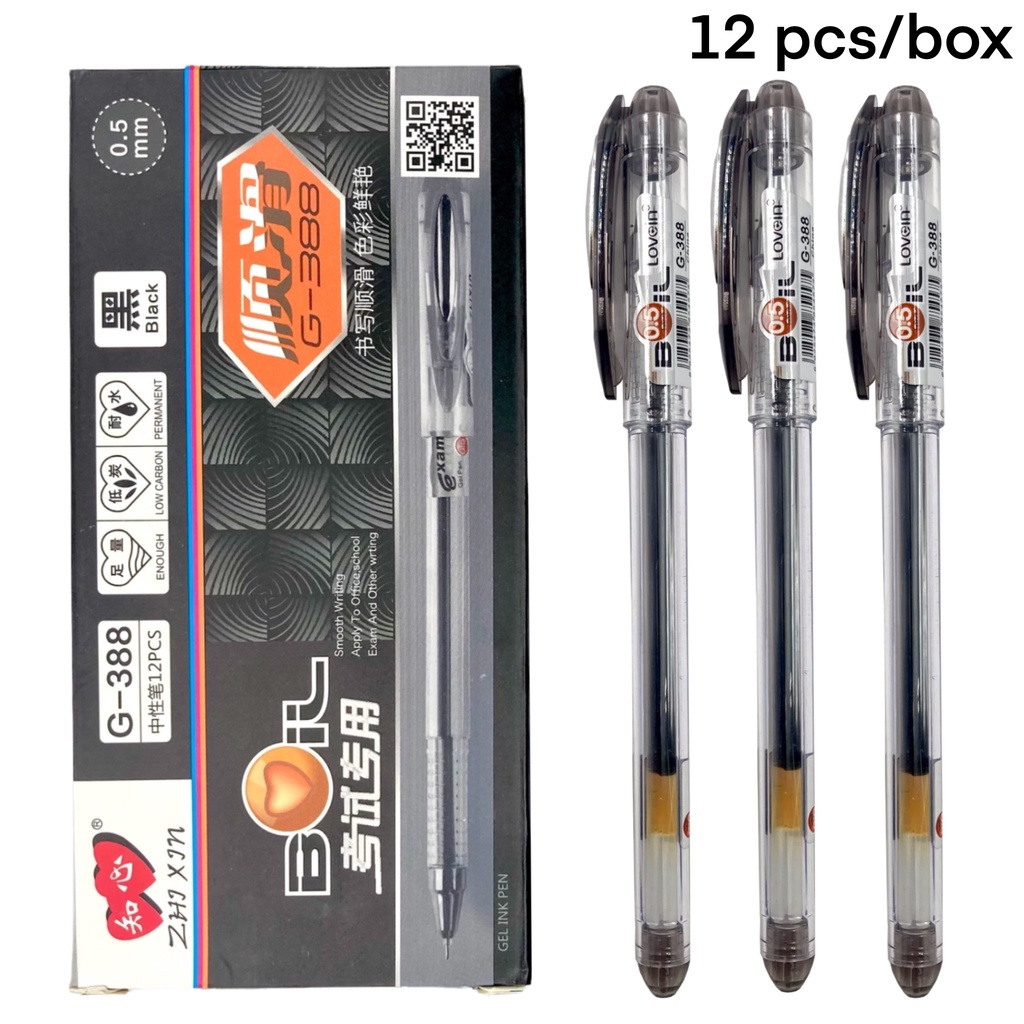 XP757 (12pcs) ZHIXIN BOIL Gelpen Set Ballpen  Black ink Ball pen Good  for school office home | Shopee Philippines